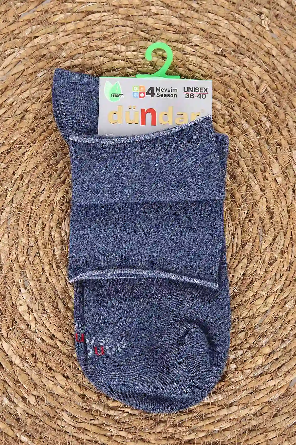 Lacivert Unisex Dört Mevsim Diyabetik Bambu Konç Çorap (36-40) 477035