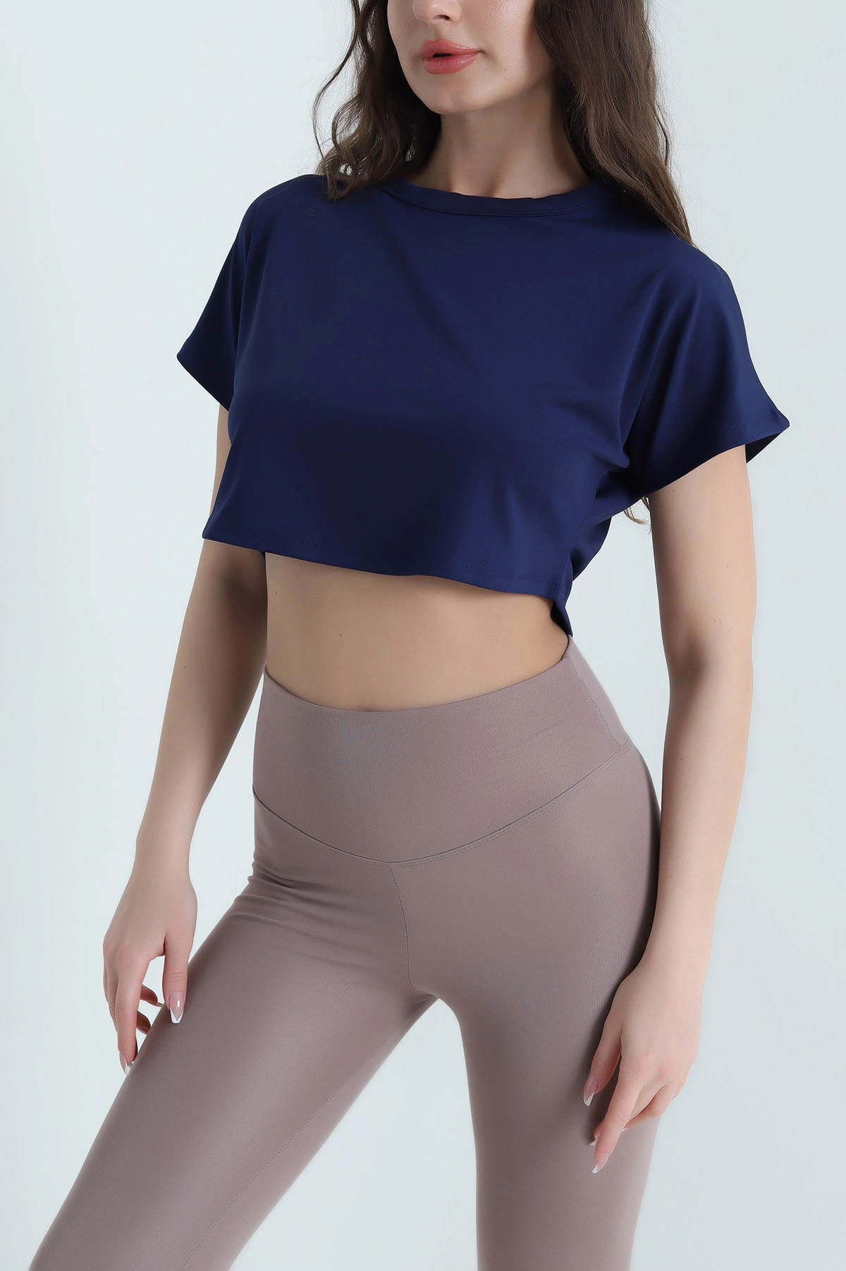 Lacivert Yarasa Kol Dalgıç Kadın Crop 456095