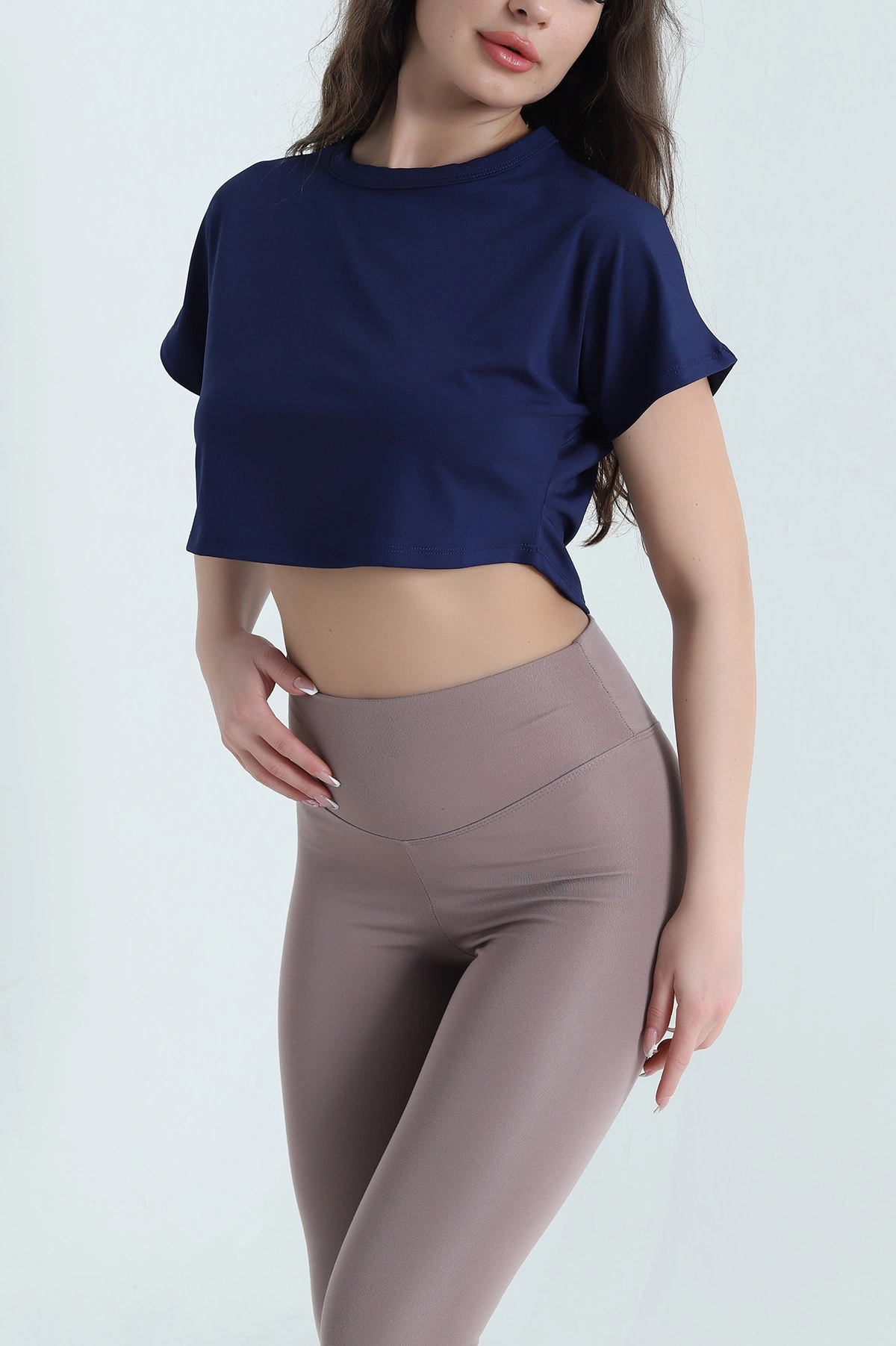 Lacivert Yarasa Kol Dalgıç Kadın Crop 456095