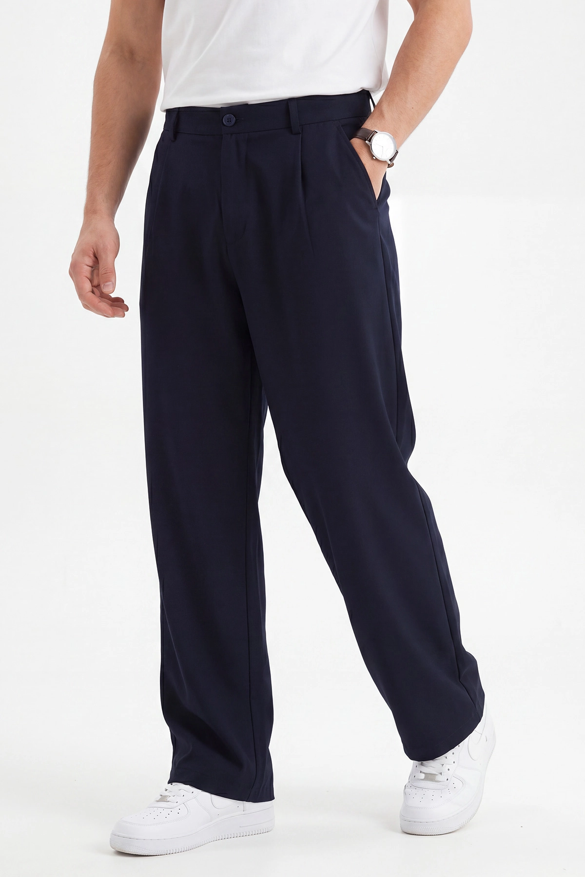Lacivert Yeni Sezon Baggy Erkek Pantolon 472163