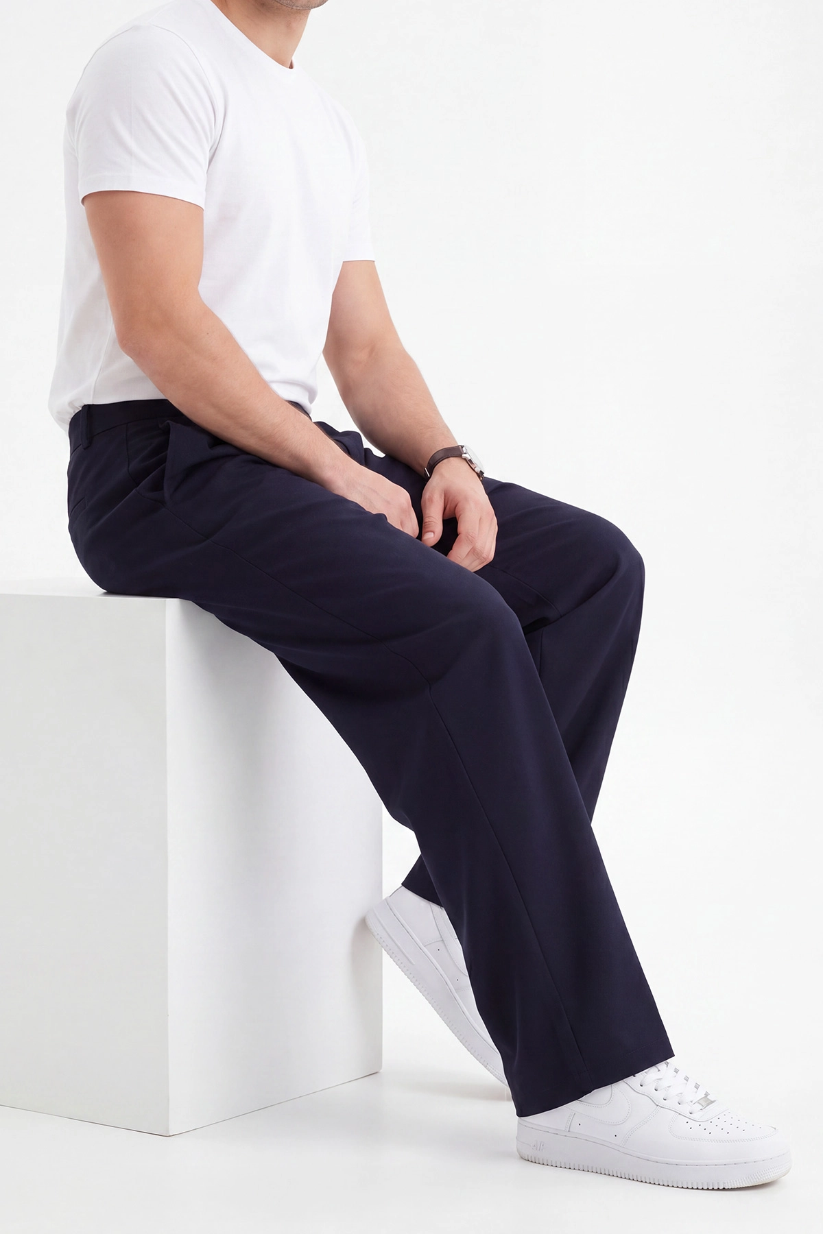 Lacivert Yeni Sezon Baggy Erkek Pantolon 472163