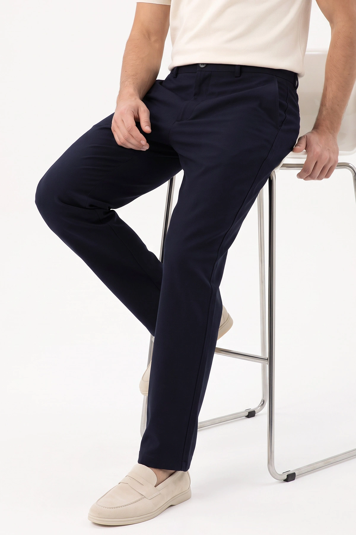 Lacivert Regular Fit Cep Detaylı Erkek Pantolon 493152