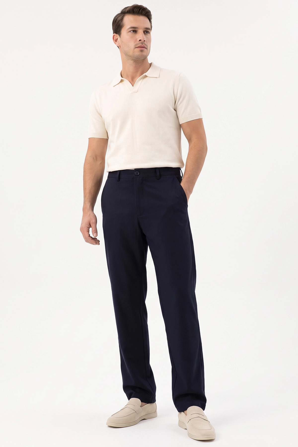 Lacivert Regular Fit Cep Detaylı Erkek Pantolon 493152