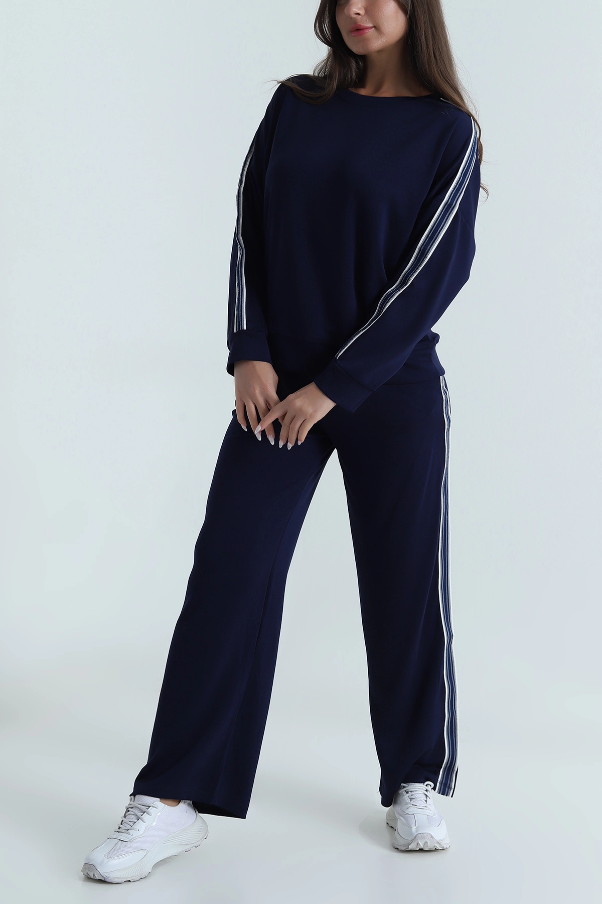 Lacivert Yeni Sezon Modal Kadın İkili Takım 487974