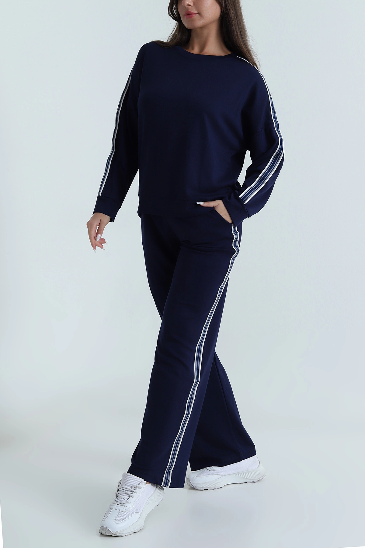 Lacivert Yeni Sezon Modal Kadın İkili Takım 487974