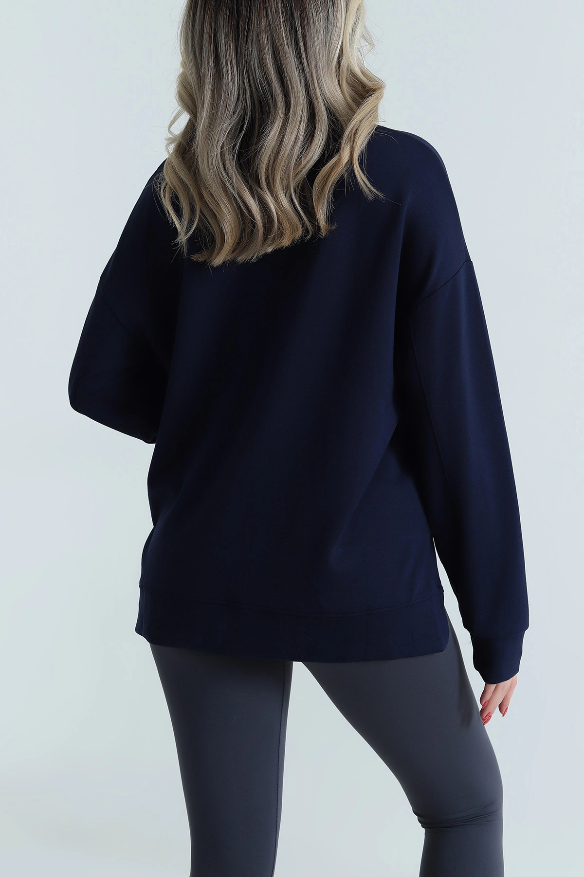 Lacivert Yırtmaçlı Oysho Kadın Sweat 486332