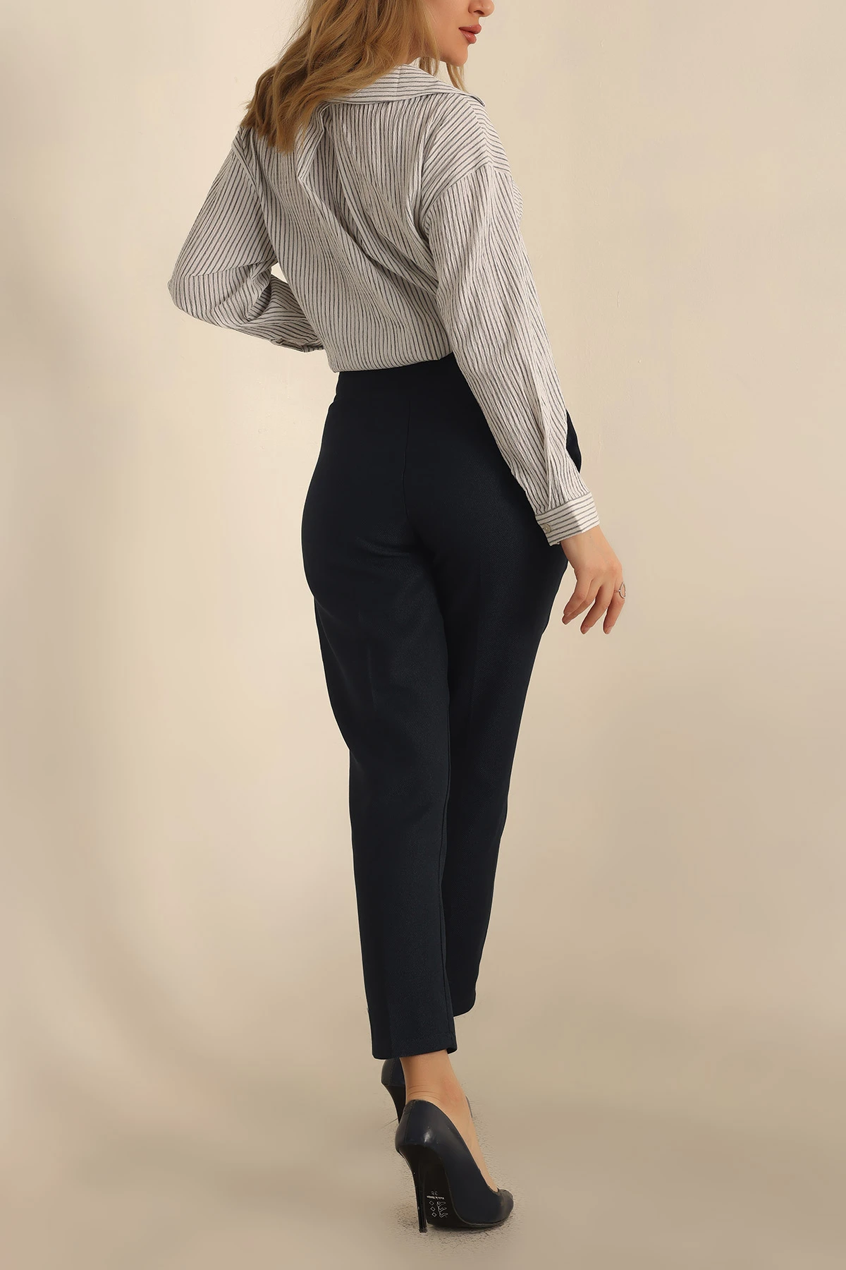 Lacivert Yün Efekt Bayan Pantolon 234229
