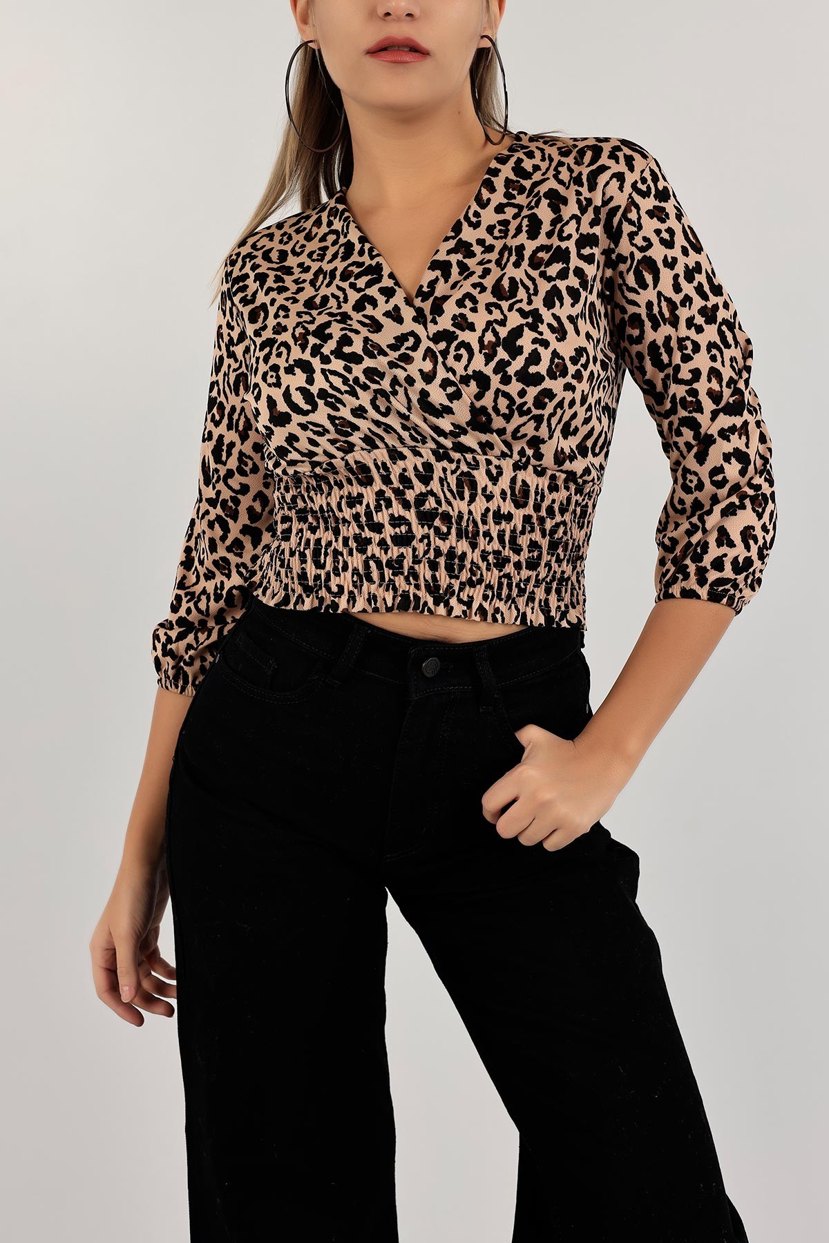 Leopar Beli Gipeli Bluz 137596