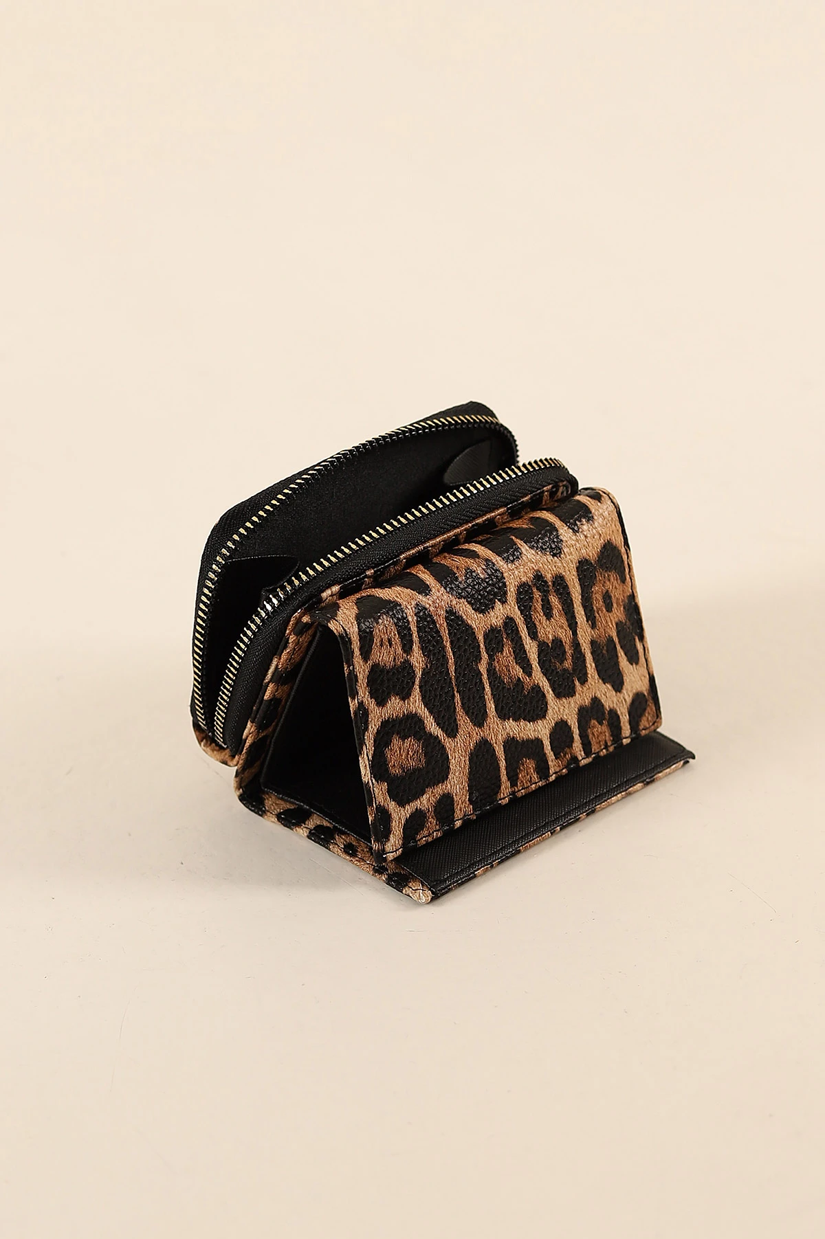 Leopar Desen Fermuarlı Cüzdan 316122