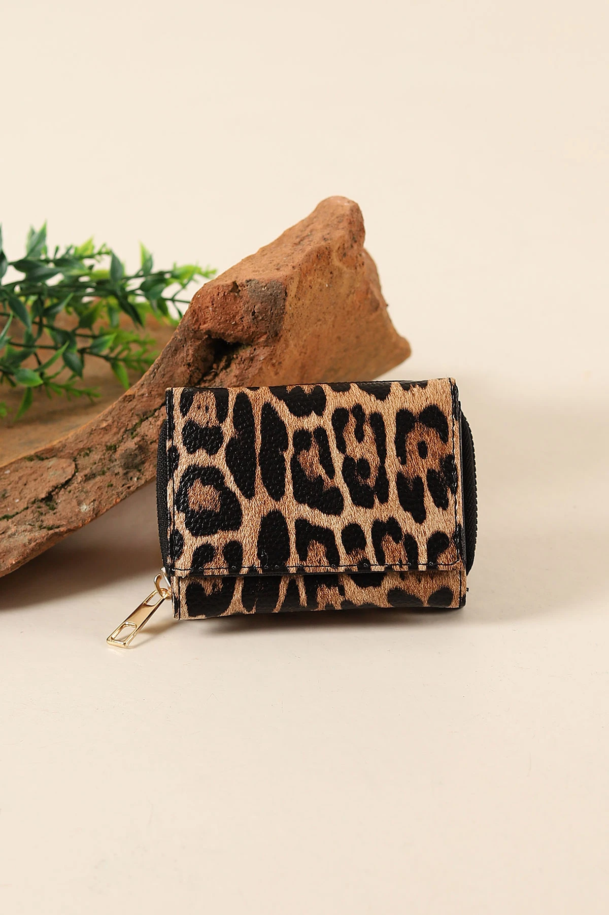 Leopar Desen Fermuarlı Cüzdan 316122