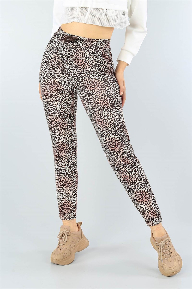 Leopar Desenli Bayan Eşofman Altı 43198