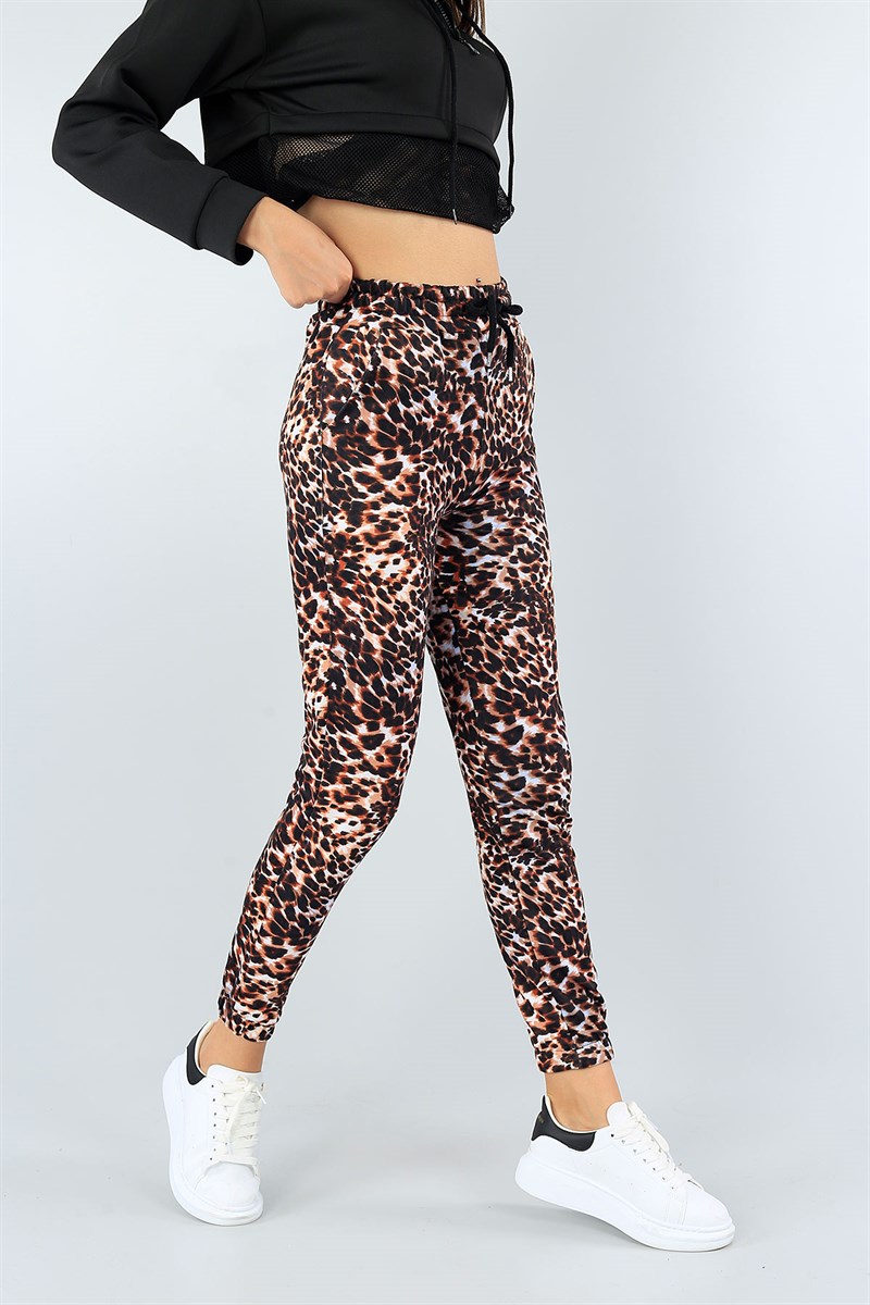 Leopar Desenli Bayan Eşofman Altı 43199