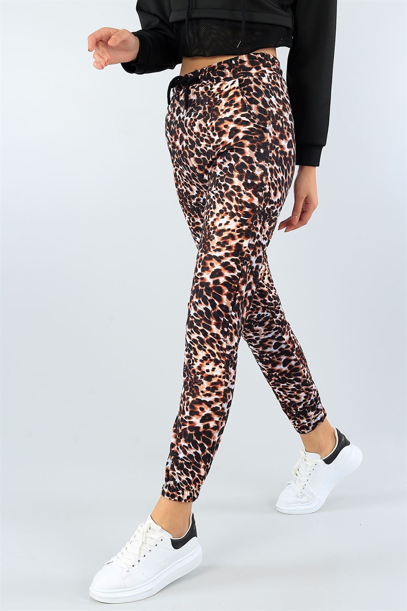 Leopar Desenli Bayan Eşofman Altı 43199