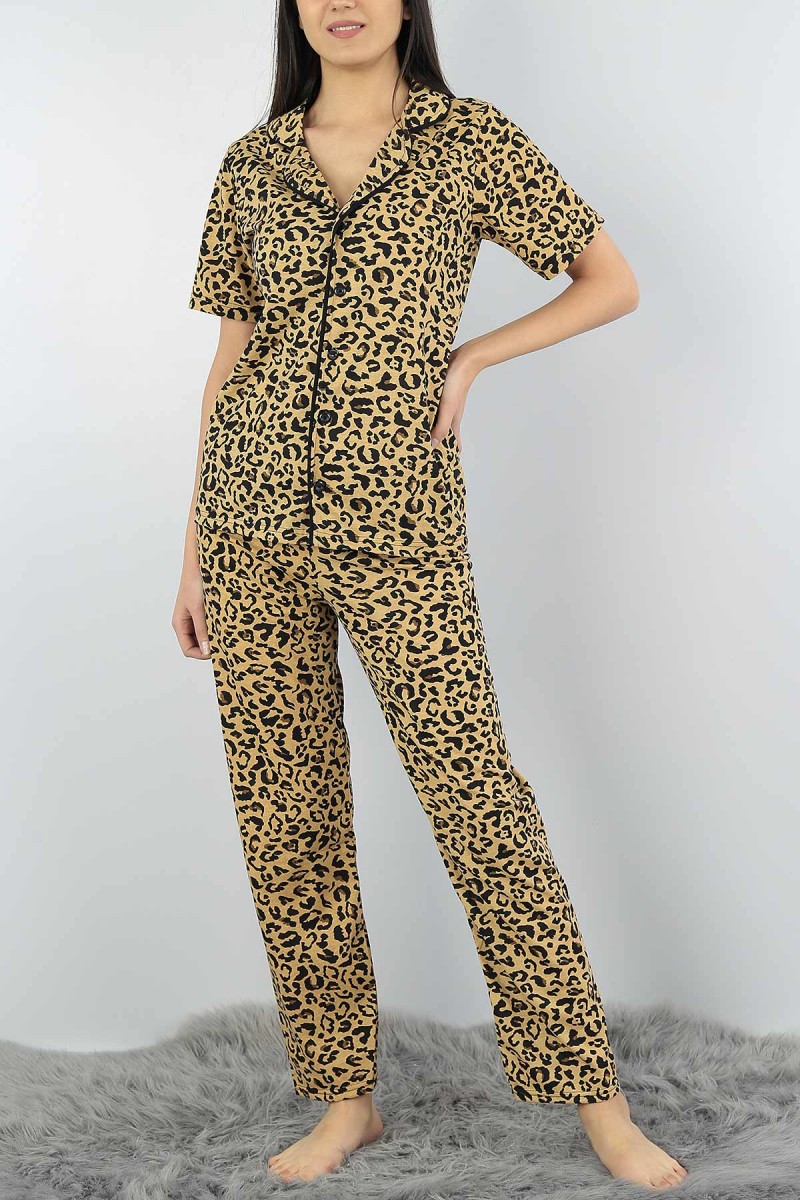 Leopar Desenli Bayan Pijama Takımı 54542