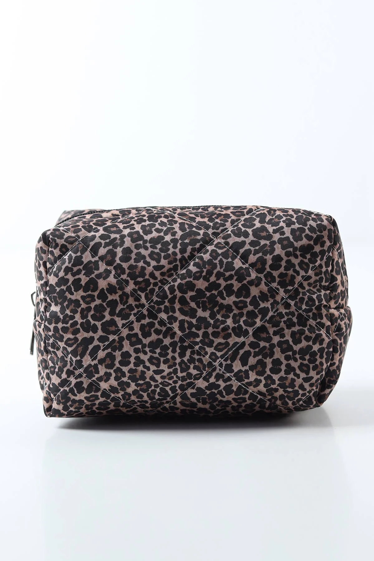 Leopar Fermuarlı Kadın Makyaj Çantası 489796