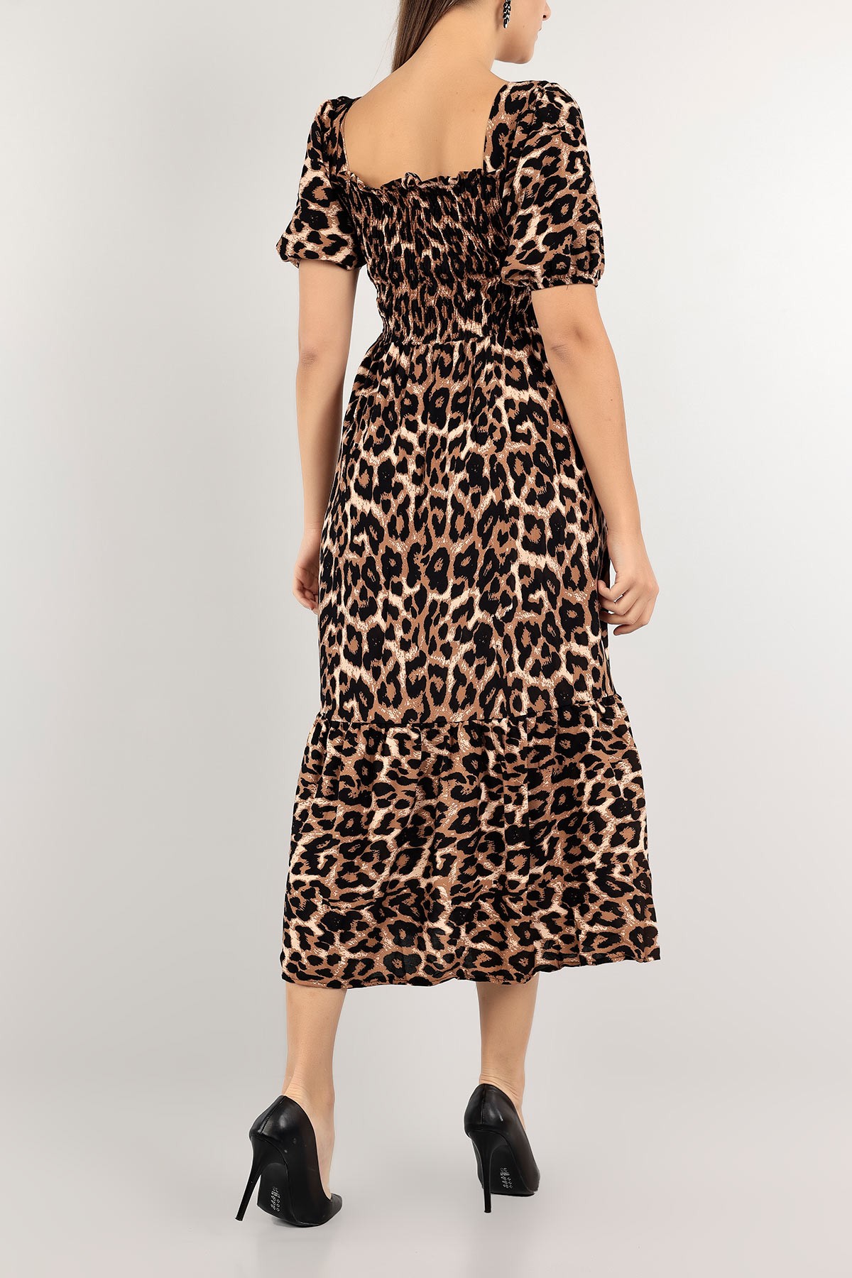 Leopar Gipeli Dokuma Elbise 112943