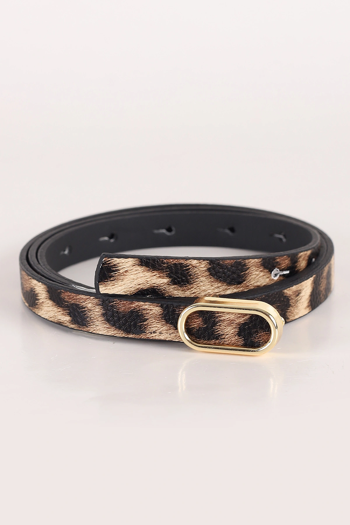 Leopar Gold Tokalı İnce Kadın Kemer 334218