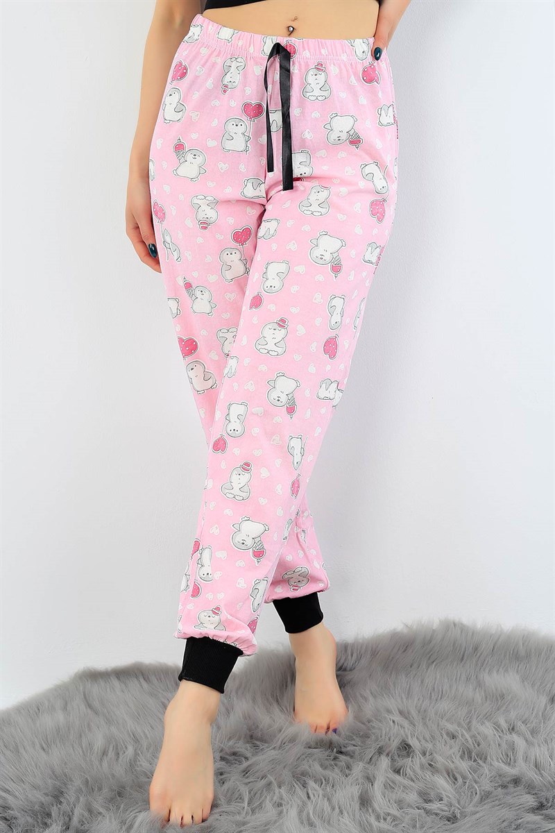 Likralı Bayan Pijama Altı 31471