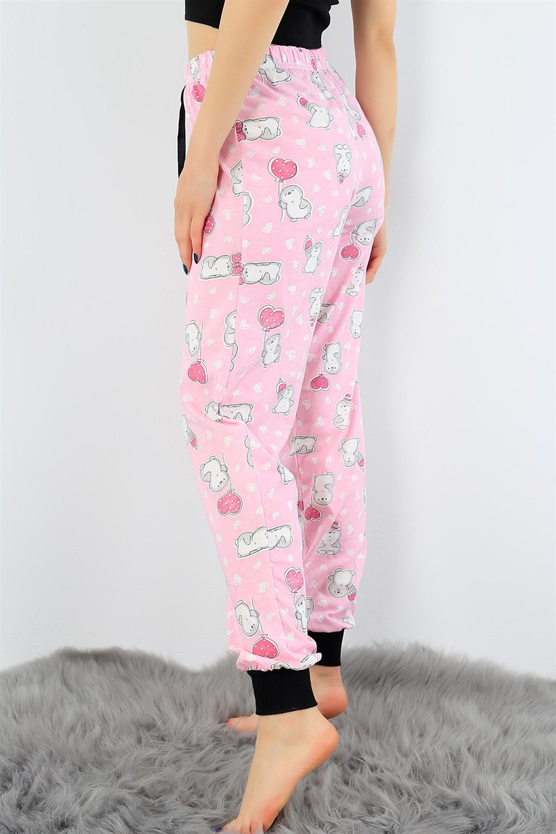 Likralı Bayan Pijama Altı 31471