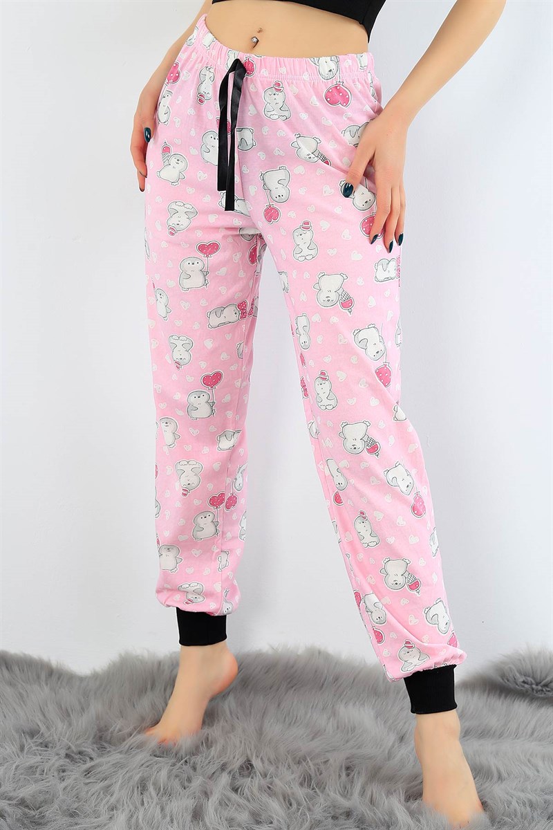 Likralı Bayan Pijama Altı 31471