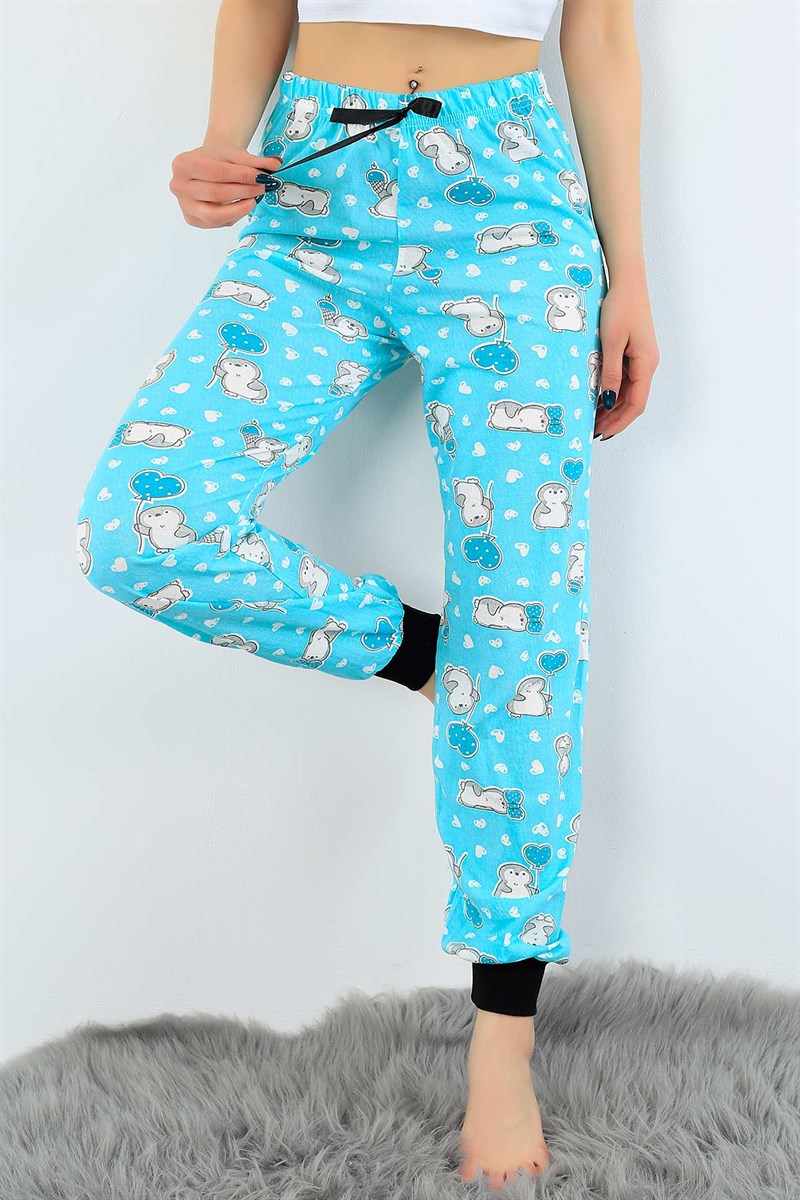 Likralı Bayan Pijama Altı 31472