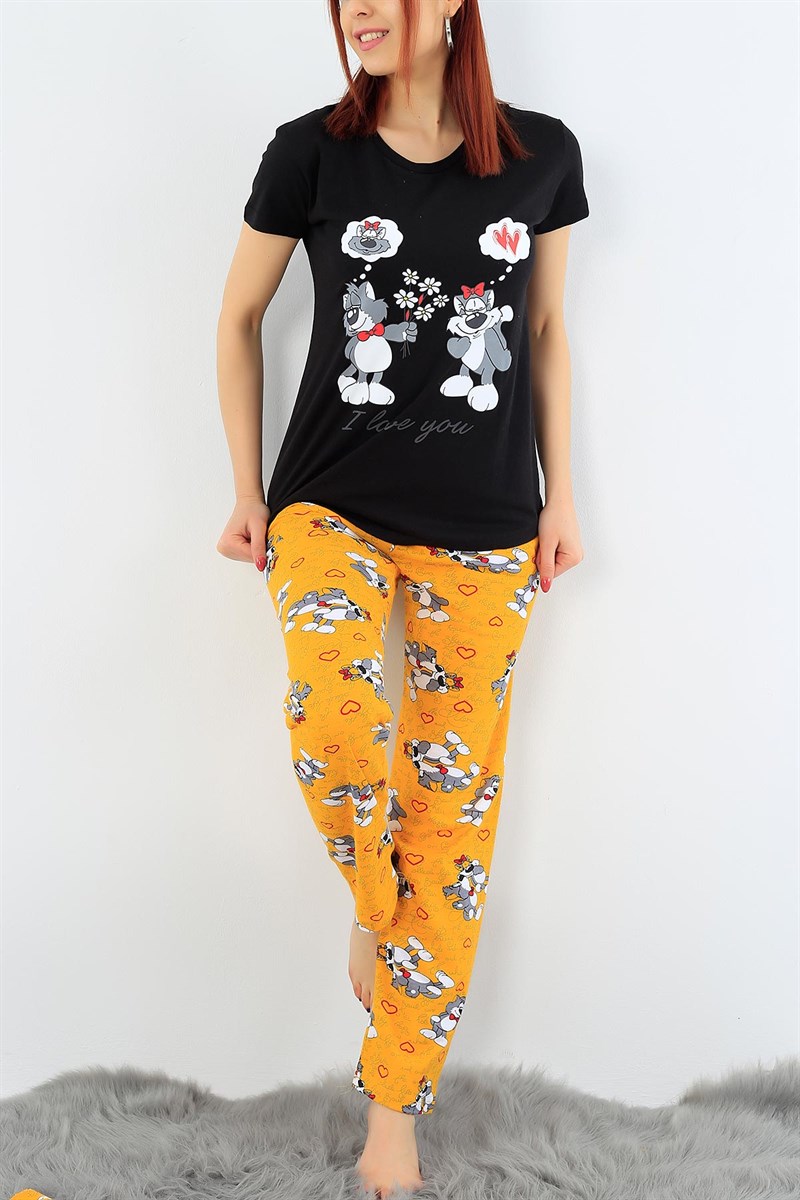 Likralı Bayan Pijama Takımı 31383