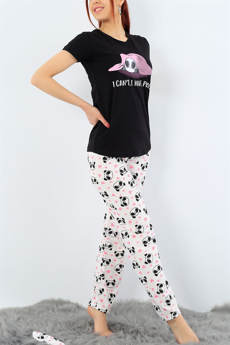 Likralı Bayan Pijama Takımı 31386