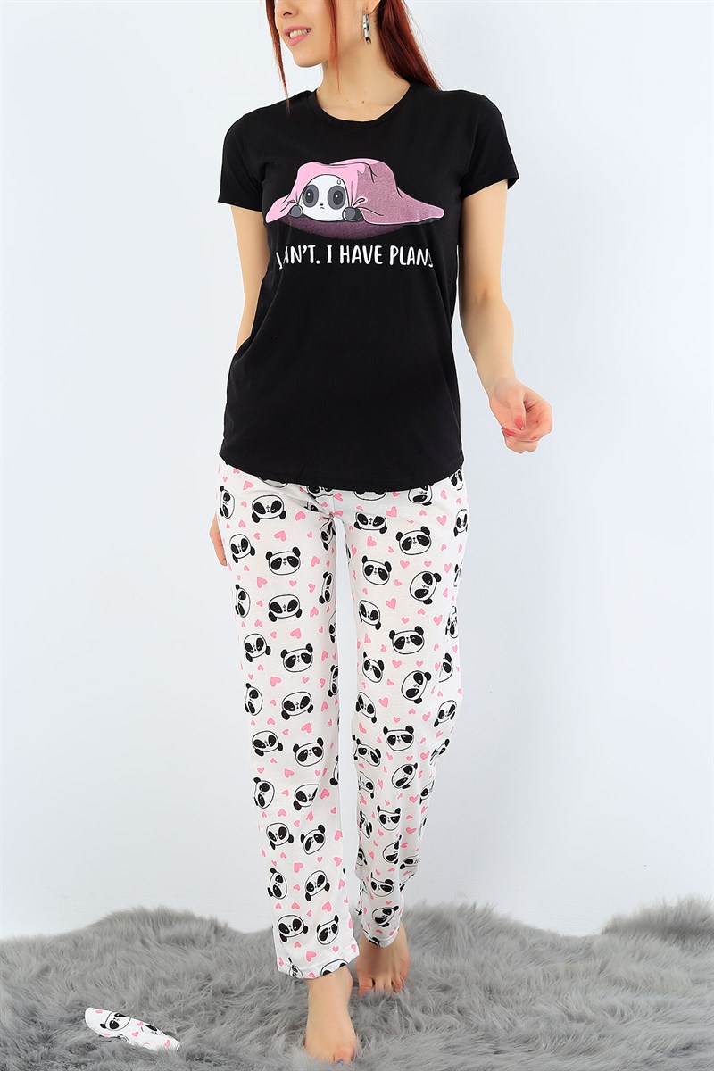 Likralı Bayan Pijama Takımı 31386