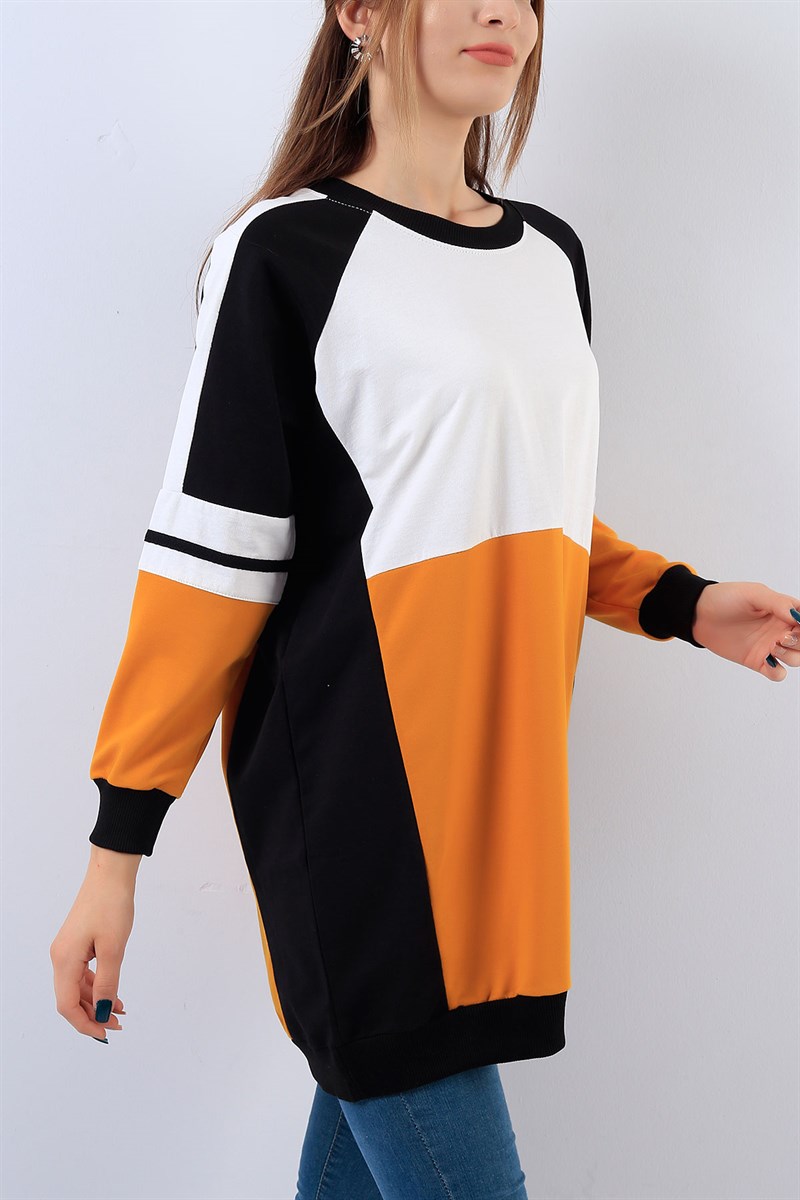 Likralı Hardal Tunik 18428B
