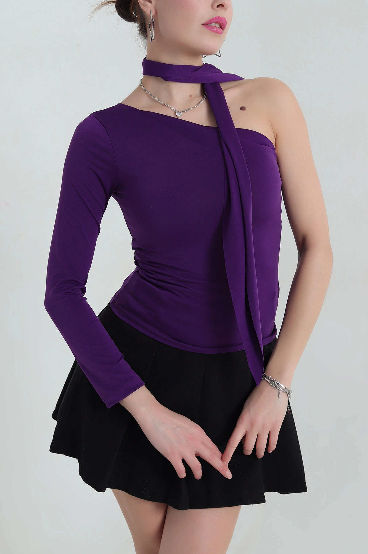 Likralı Sandy Kadın Bluz 417277