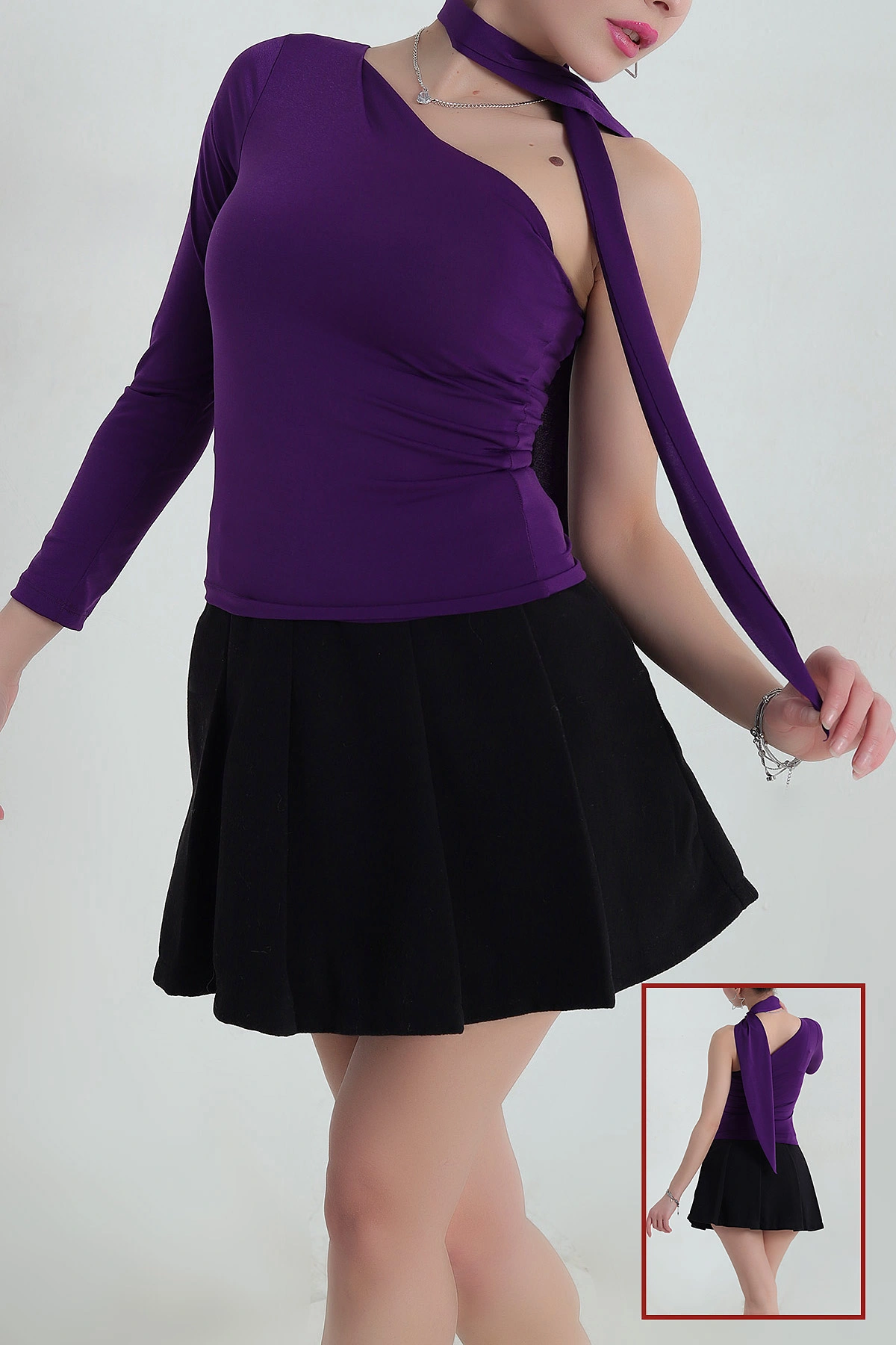 Likralı Sandy Kadın Bluz 417277
