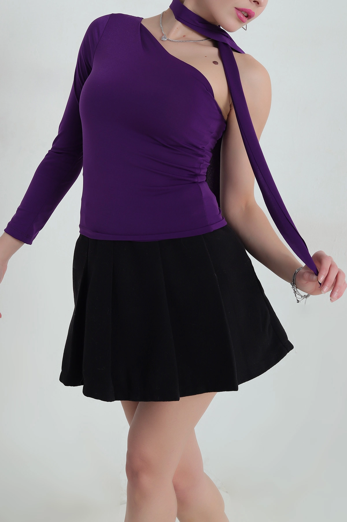 Likralı Sandy Kadın Bluz 417277