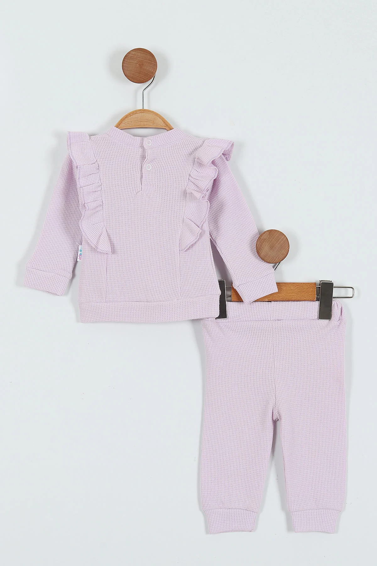 Lila (0-12 Ay) Fiyonklu Fırfırlı Kız Bebek Takım 288918