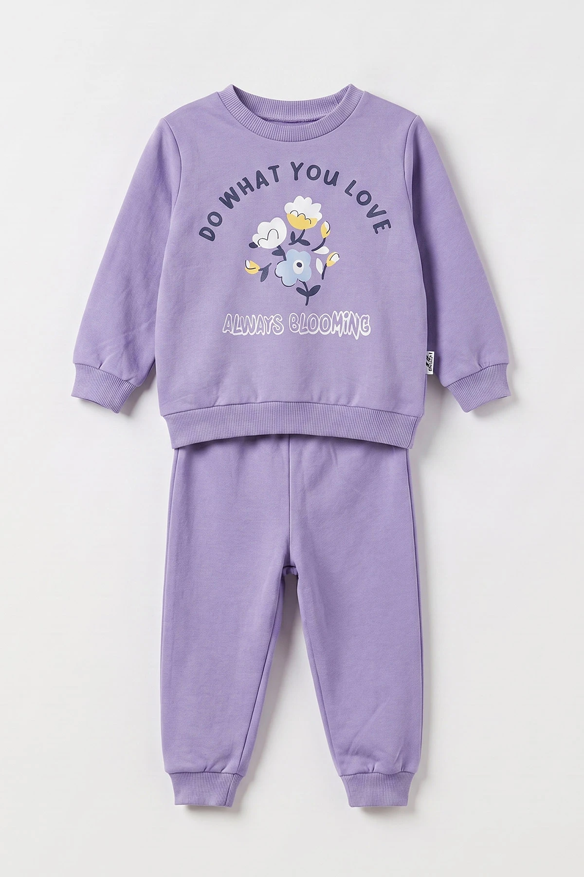 Lila (0-4 Yaş) Çiçek Baskılı 2 İp Kız Bebek&Çocuk Mevsimlik Takım 481077