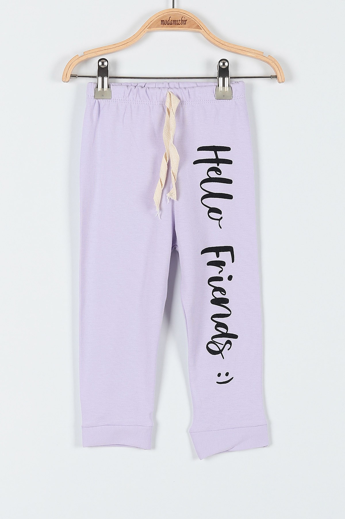 Lila (1-3 Yaş) Hello Friends Baskılı Kız Bebe Pijama Takım 181888