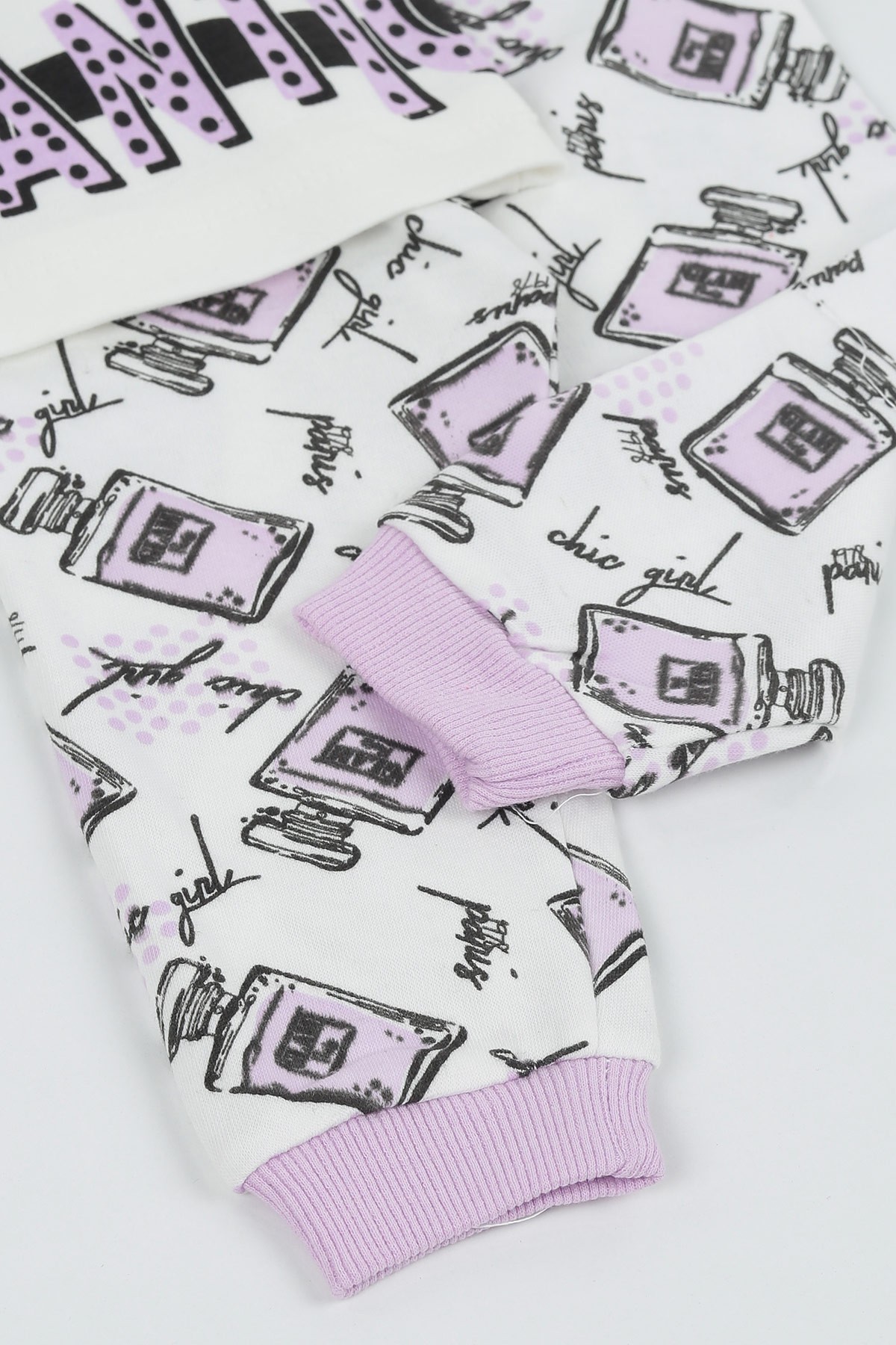 Lila (1-3 Yaş) Parfümlü Desen Kız Çocuk Pijama Takım 135555