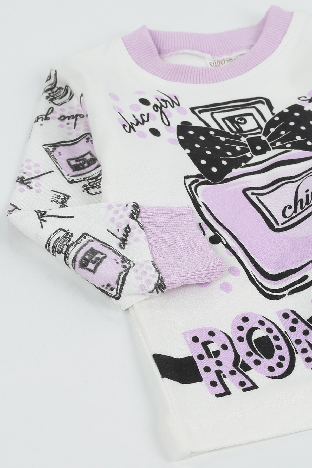 Lila (1-3 Yaş) Parfümlü Desen Kız Çocuk Pijama Takım 135555