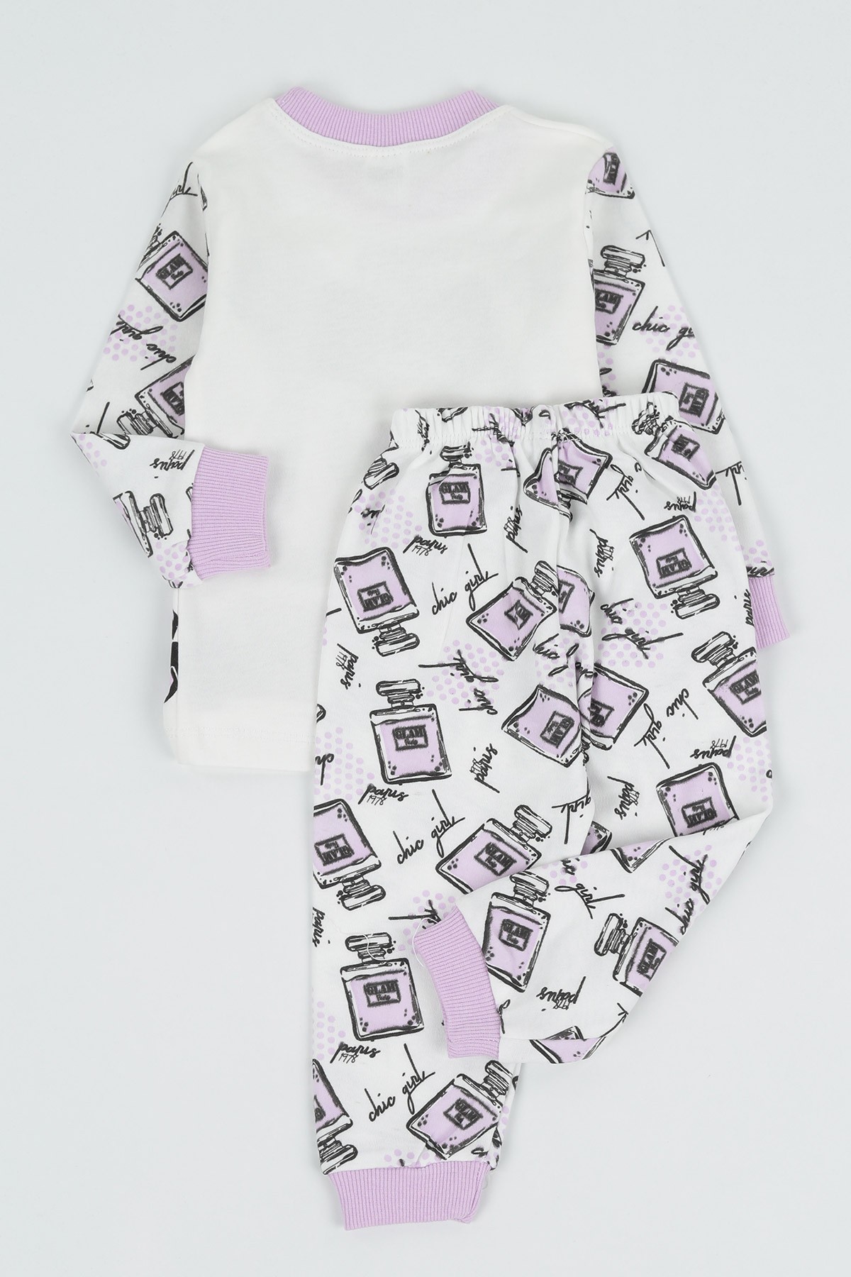 Lila (1-3 Yaş) Parfümlü Desen Kız Çocuk Pijama Takım 135555