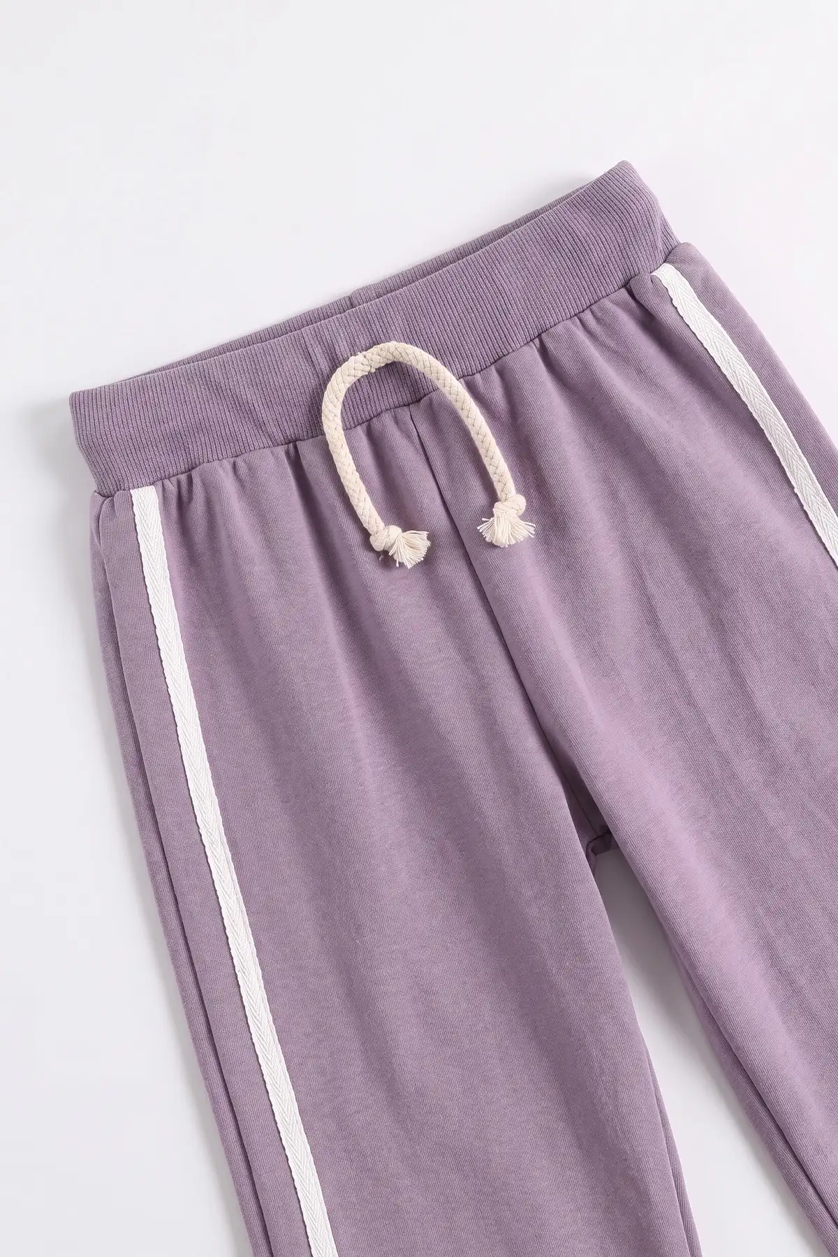 Lila (1-9 Yaş) Baskılı Şerit Fiyonklu 2 İp Kız Çocuk Mevsimlik Takım 488404
