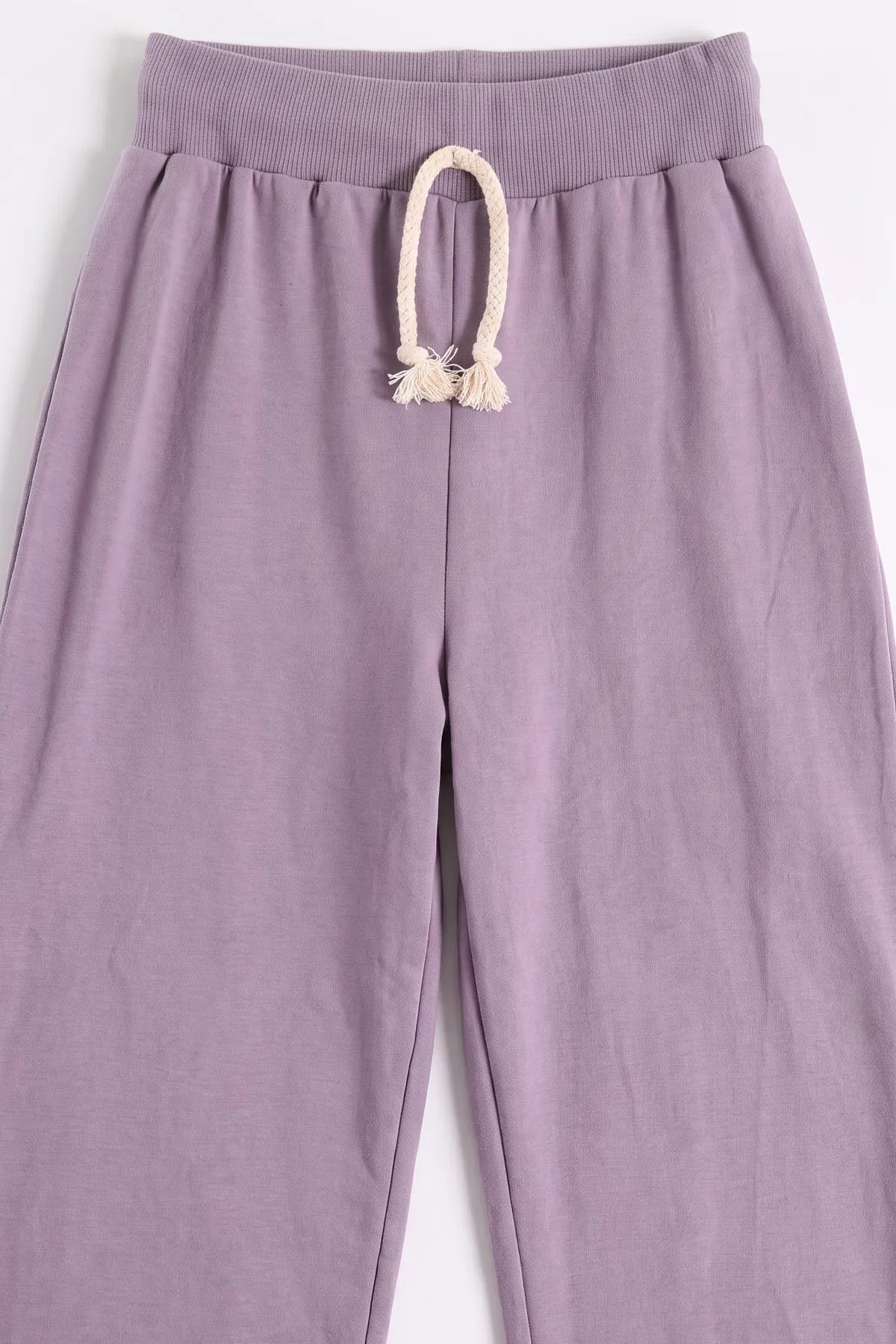 Lila (1-9 Yaş) Çiçek Nakışlı Bol Paça 2 İp Kız Çocuk Mevsimlik Takım 487326