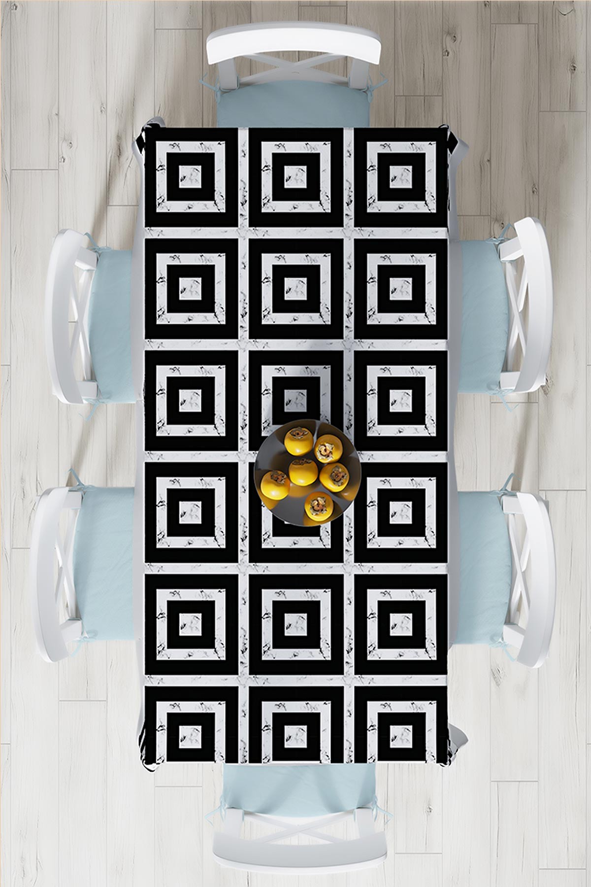 140x220 Dijital Baskılı Mordern  Masa Örtüsü 219020