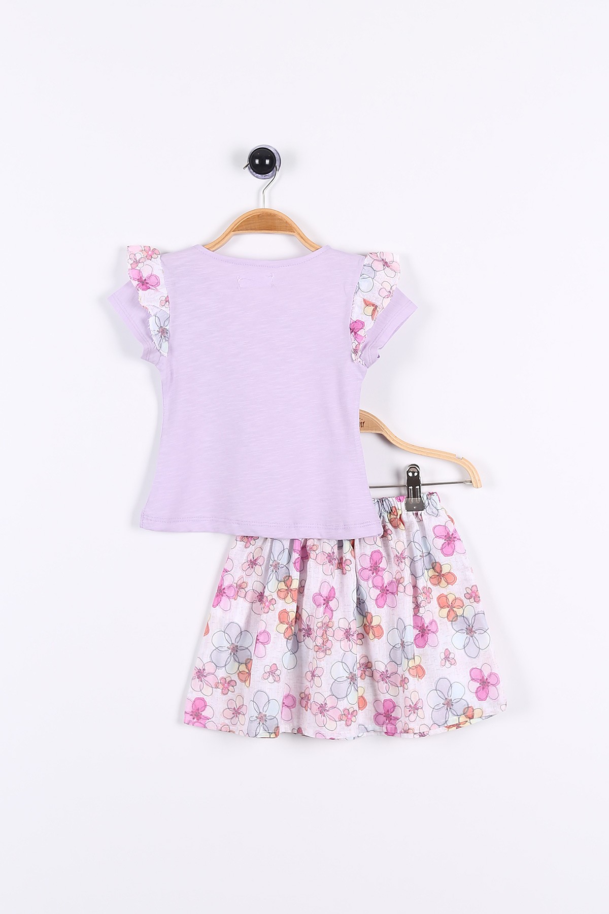 Lila (2-5 Yaş) Baskılı Kız Çocuk İkili Takım 175381