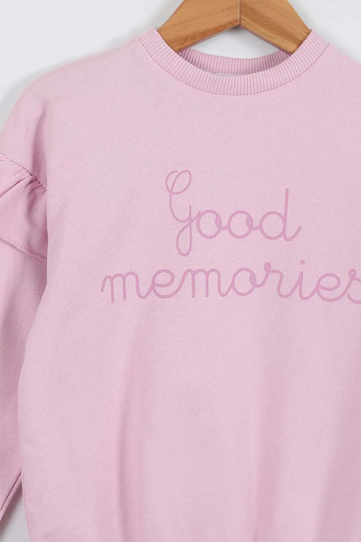 Lila (2-5 Yaş) Good Memories Baskılı Fırfırlı Taytlı Kız Çocuk Takım 337062