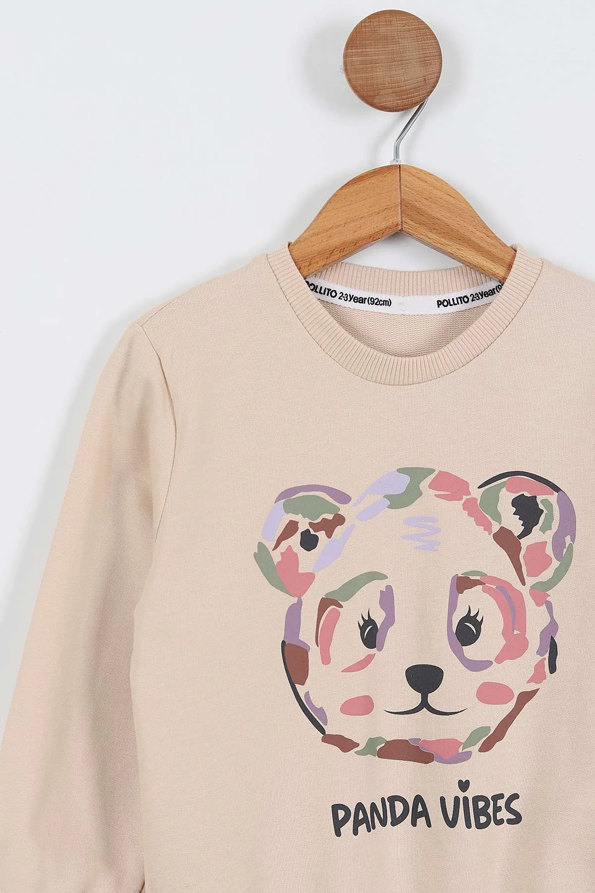 Lila (2-5 Yaş) Panda Vibes Baskılı Taytlı Kız Çocuk Takım 336970