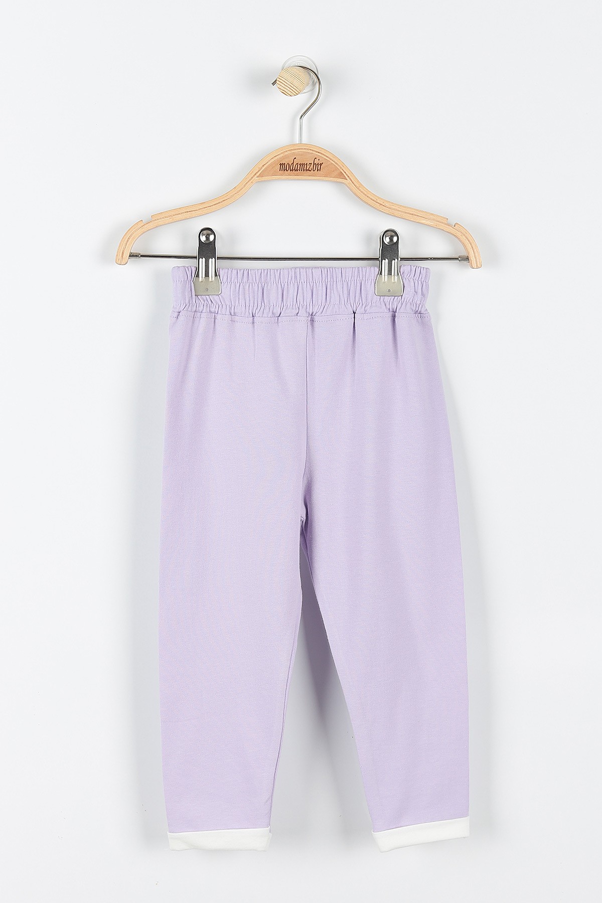 Lila (2-5 Yaş) Yoga Baskılı Taş Detaylı Kapüşonlu Kız Çocuk Takım 176270