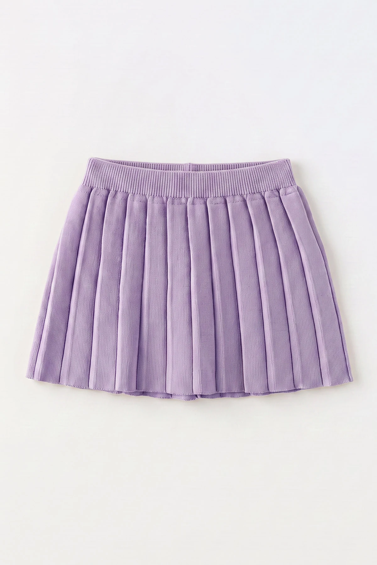Lila (2-8 Yaş) Pileli Triko Kız Çocuk Etek 474849