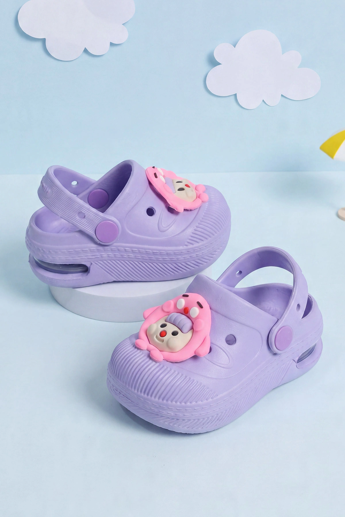 Lila ( 21 - 28 ) Figürlü Kız Bebek / Çocuk Terlik ve Sandalet 464817