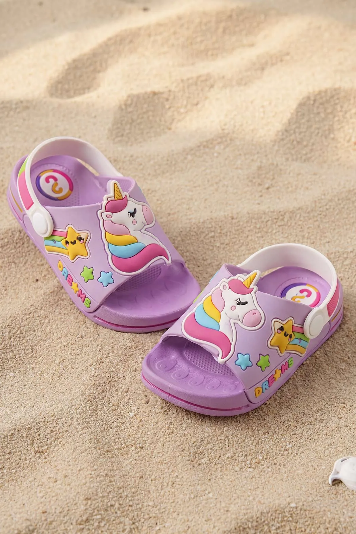 Lila ( 24 - 29 ) Figürlü Kız Çocuk Sandalet 462499