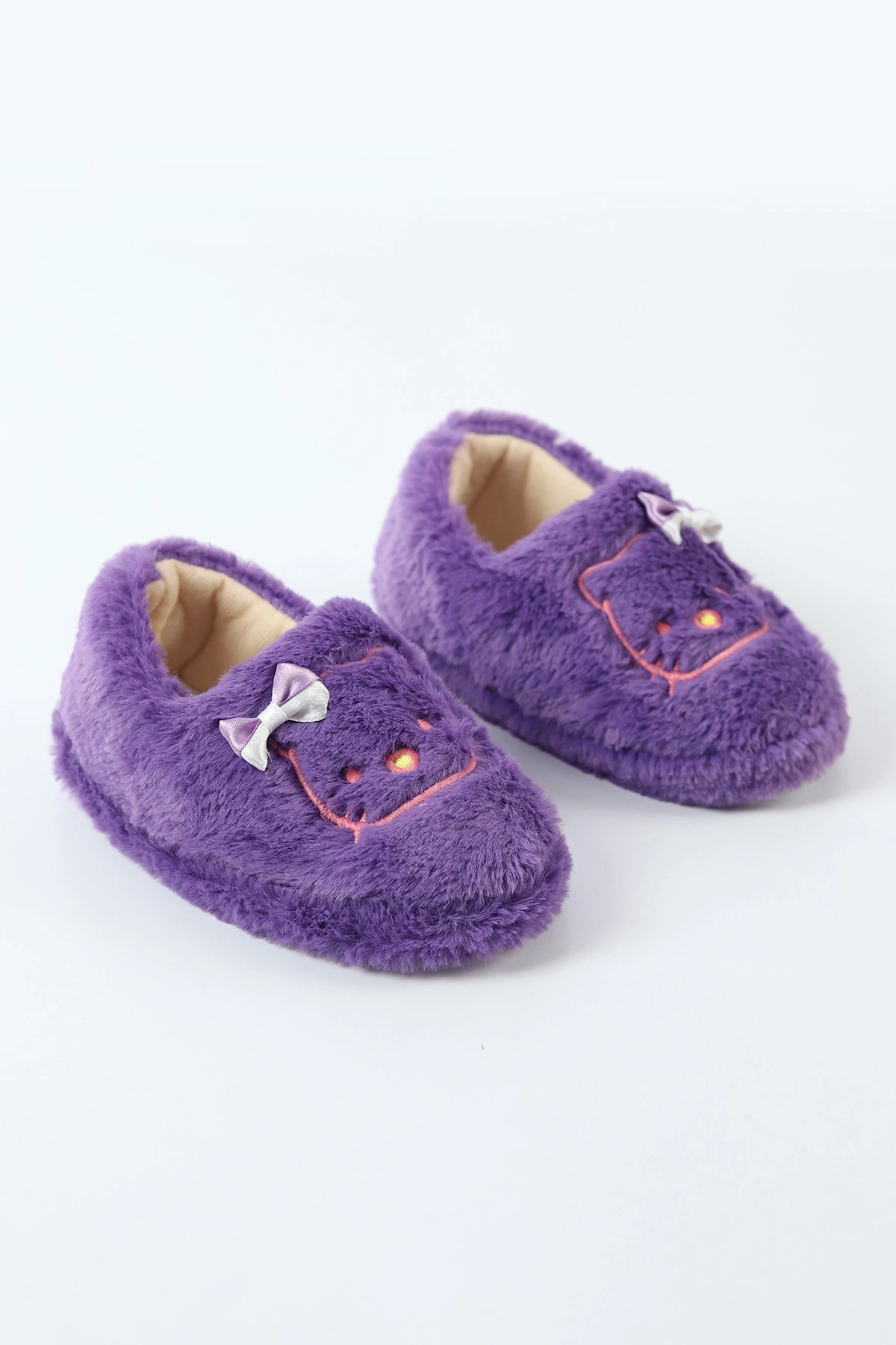 Lila ( 25 - 30 ) Figürlü Kız Çocuk Panduf 495130