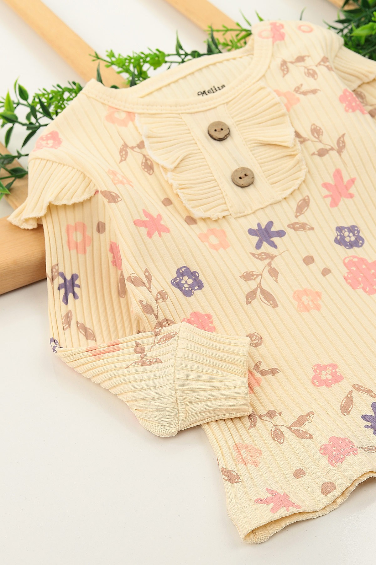 Lila (3-12 Ay) Çiçek Baskılı Kız Çocuk Takım 152337